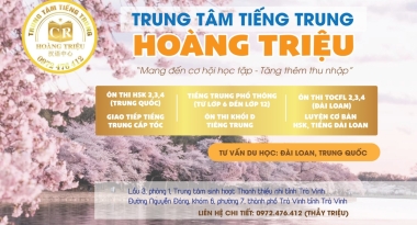 Thông báo chiêu sinh Lớp tiếng Trung- tiếng Đài Tháng 03/2024