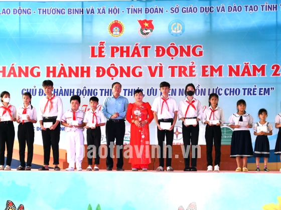 Trà Vinh phát động Tháng Hành động vì trẻ em năm 2024